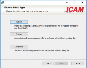 icam license install typical