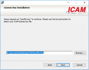icam license key install